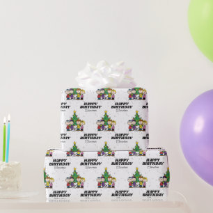 Papel De Presente Charlie Brown Natal Birthday   Adicione seu nome