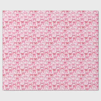 Papel De Presente charming pink bow pattern