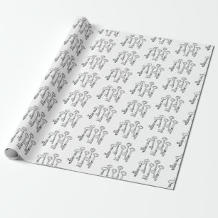 Papel De Presente Chaves de Esqueleto