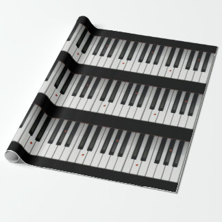 Papel De Presente Chaves do piano com joaninhas