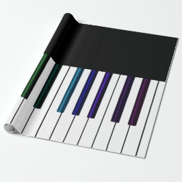 Papel De Presente Chaves psicadélicos escuras legal do piano
