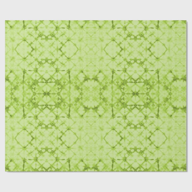 Papel De Presente Checkerboard Fortune Teller Mirror Chartreuse (Aberto)