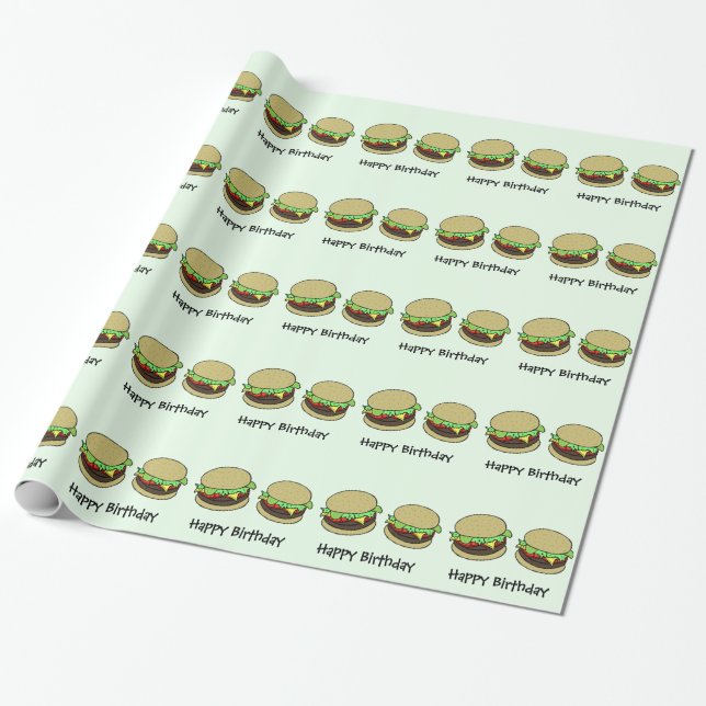 Papel De Presente Cheeseburger (Desenrolado)
