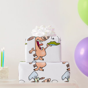 Papel De Presente Chef Porco Com Comida