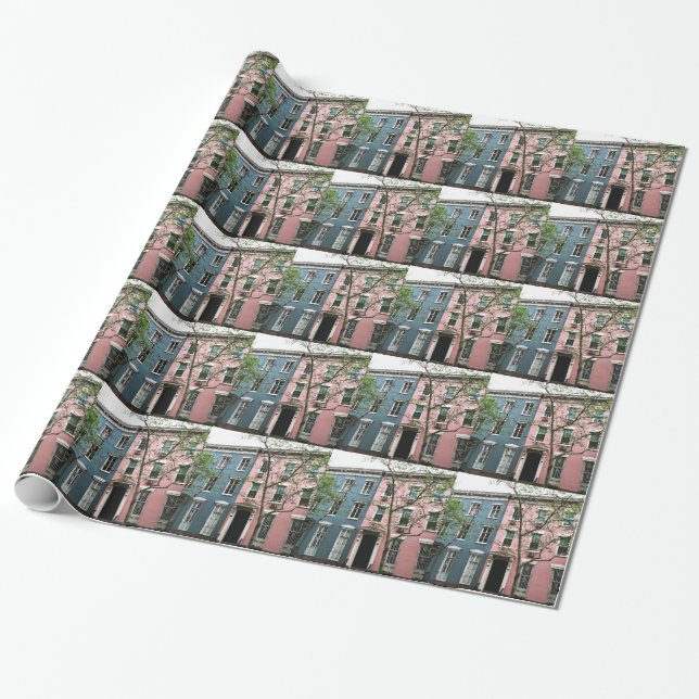Papel De Presente Chelsea Townhouses, NYC (Desenrolado)