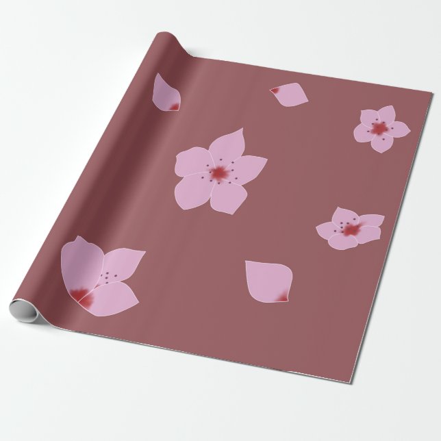 Papel De Presente Cherry Blossom (Desenrolado)