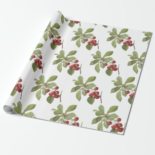 Papel De Presente Cherry Pattern