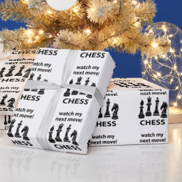 Papel De Presente Chess Assista Meu Próximo Chess