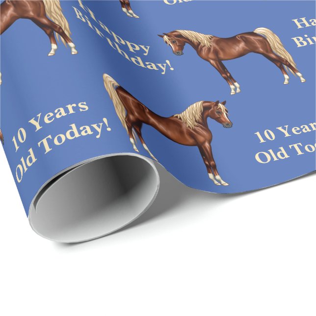 Papel De Presente Chestnut Egípcio Arabarábico Horse Flaxen Mane & T (Ponta do rolo)