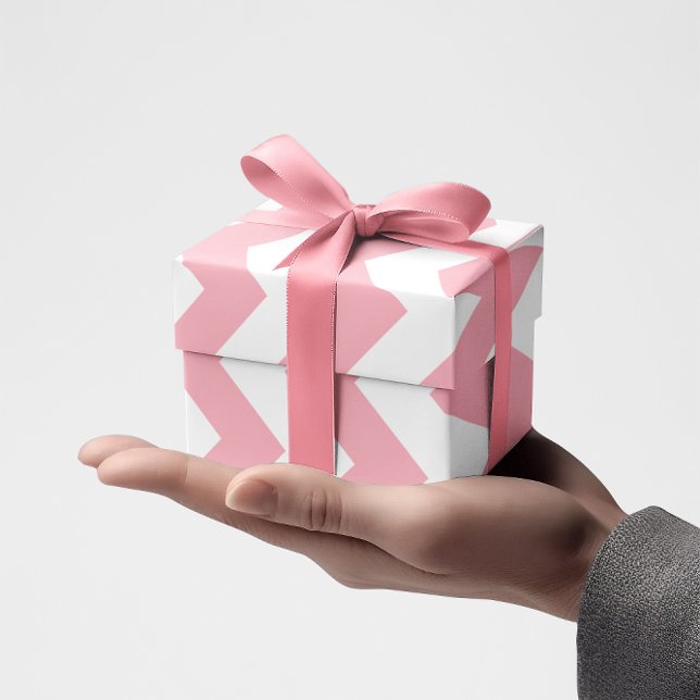 Papel De Presente Chevron Rosa (Pink Zigzag)