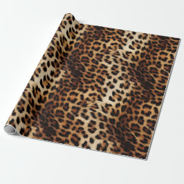 Papel De Presente Chic Brown Cream Leopardo