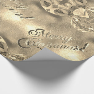 Papel De Presente Chic de Folha de Ouro, Elegante de Natal