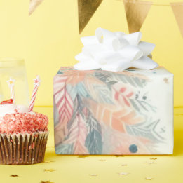 Papel De Presente Chic Pastel Christmas Tree Wrapping Paper