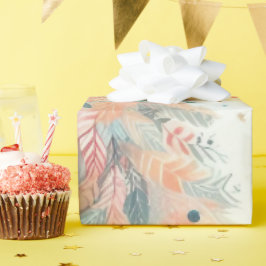 Papel De Presente Chic Pastel Christmas Tree Wrapping Paper 