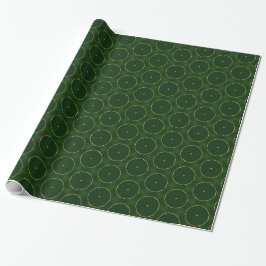 Papel De Presente Chic Pine Green e Dourado Natal decorativo
