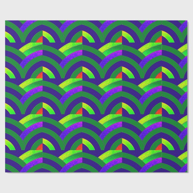 Papel De Presente chic sofisticado na moda chevrons (Aberto)