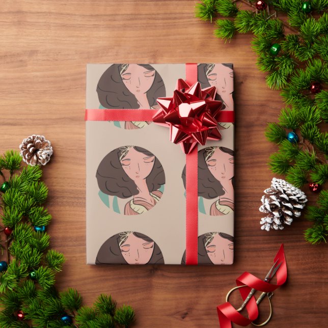 Papel De Presente Chic Woman Plant Lover Blogger (Presente de Natal)