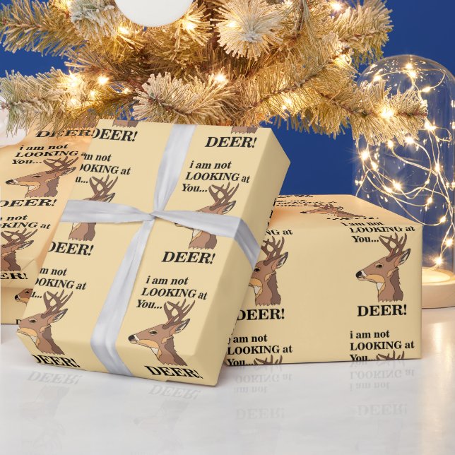 Papel De Presente Chifre de Veado Engraçado (Feriados)