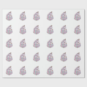 Papel De Presente Chifres Tilintantes de Unicórnio Vestuário Encanta