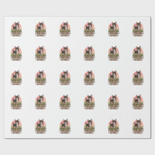 Papel De Presente Chihuahua Mama Cachorro Bandana Floral Rosa_1