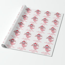 Papel De Presente Childs Name Love From Papais noeis Cute Axolotl