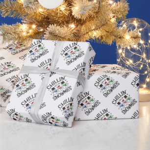 Papel De Presente Chillin com meus bonecos de neve