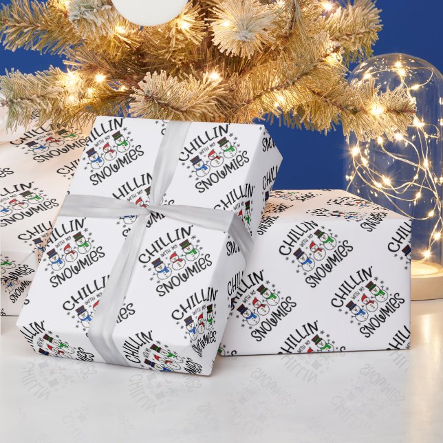 Papel De Presente Chillin com meus bonecos de neve (Feriados)