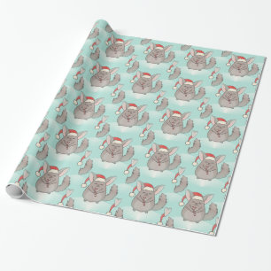 Papel De Presente chinchilas do Natal