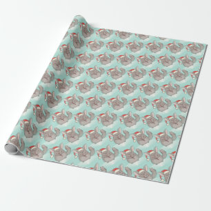 Papel De Presente chinchilas do Natal