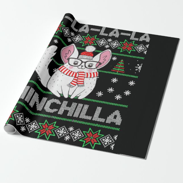 Papel De Presente Chinchilla Christmas Ugly Dift For Chinchilla Love (Desenrolado)