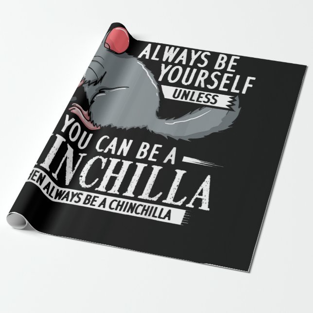 Papel De Presente Chinchilla Gift Engraçado Pet Bonito (Desenrolado)