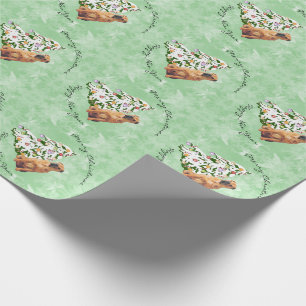 Papel De Presente Chinês Shar-Pei e árvore de Natal