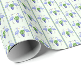 Papel De Presente Chinoiserie Crane Wrapping Paper