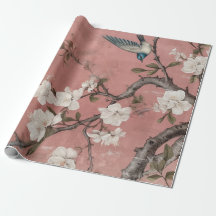 Chinoiserie Dusty Pink Cerejeira Flor