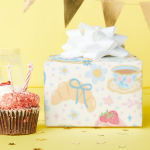 Papel De Presente Chinoiserie Teatime Patterno