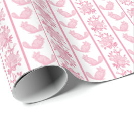 Papel De Presente Chintzy Chinchilla Wrapping Paper (Pink)