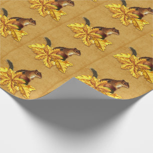 Papel De Presente Chipset Autumn com Acron na Canvas Faux