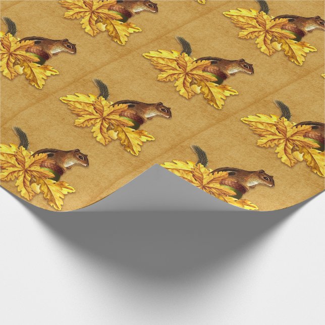Papel De Presente Chipset Autumn com Acron na Canvas Faux (Ponta)