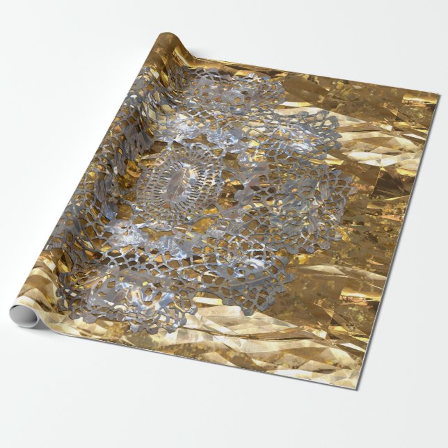 Papel De Presente Chique velho de Hollywood elegante (Desenrolado)