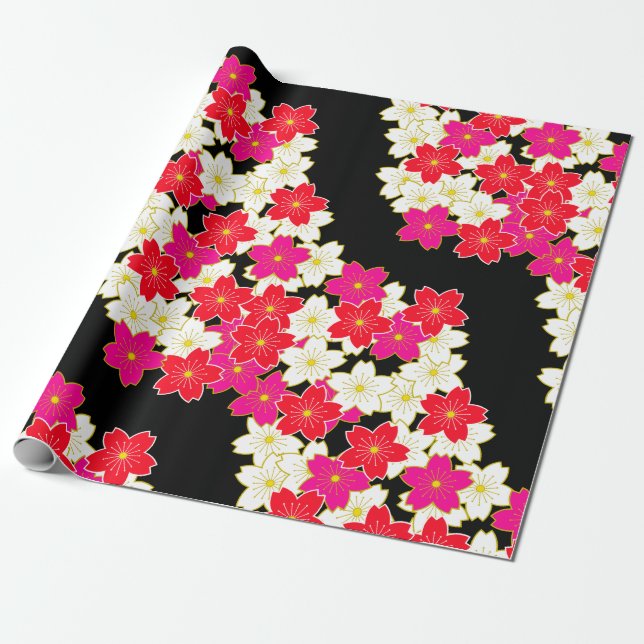 Papel De Presente Chiyogami Yuzen Washi Styled Paper (Desenrolado)