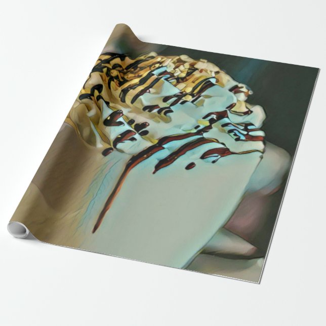 Papel De Presente chocolate de sorvete (Desenrolado)