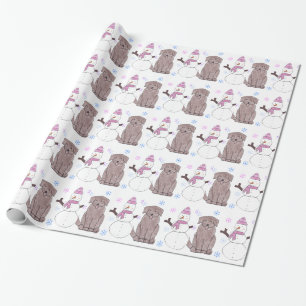 Papel De Presente Chocolate Terra Nova e boneco de neve