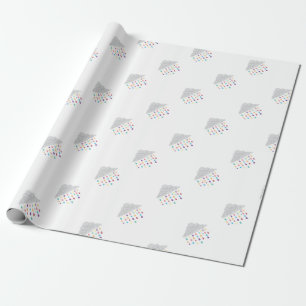 Papel De Presente Chovendo arco-íris