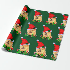 Papel De Presente Chow Chow Christmas