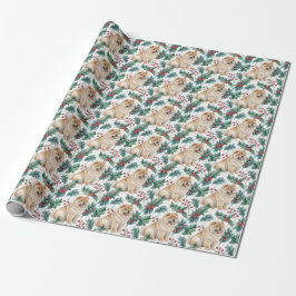 Papel De Presente Chow Chow Christmas Wrapping Paper