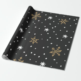 Papel De Presente Christamas Snowflakes Matte Wrapping