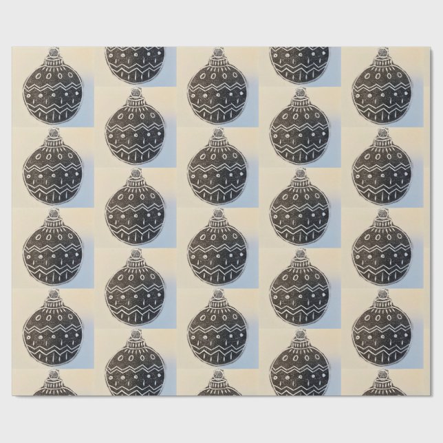 Papel De Presente Christmas Bauble Wrapping Paper (Aberto)