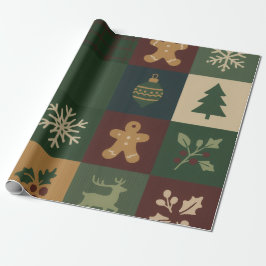 Papel De Presente Christmas Block Christmas Wrap