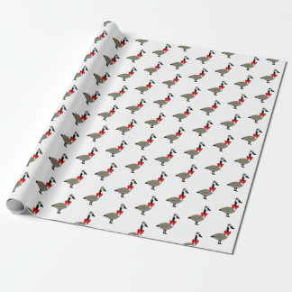 Papel De Presente Christmas Canadian Geese Wrapping Paper