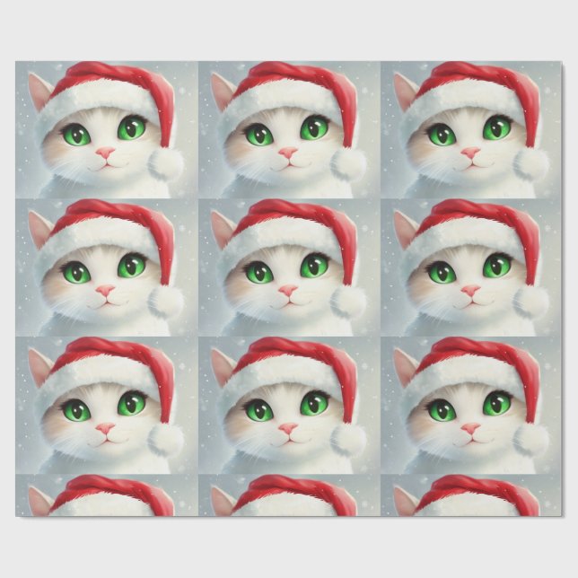Papel De Presente Christmas Cat  (Aberto)